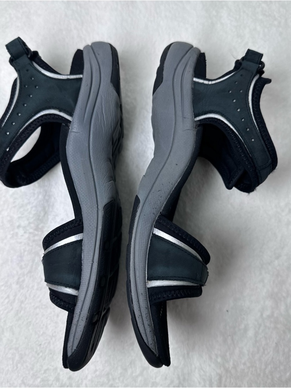 Abeo Bio System Women's Sandals Black Size 8.5 WP Comfort Strappy Orthotic Fit - Picture 9 of 16
